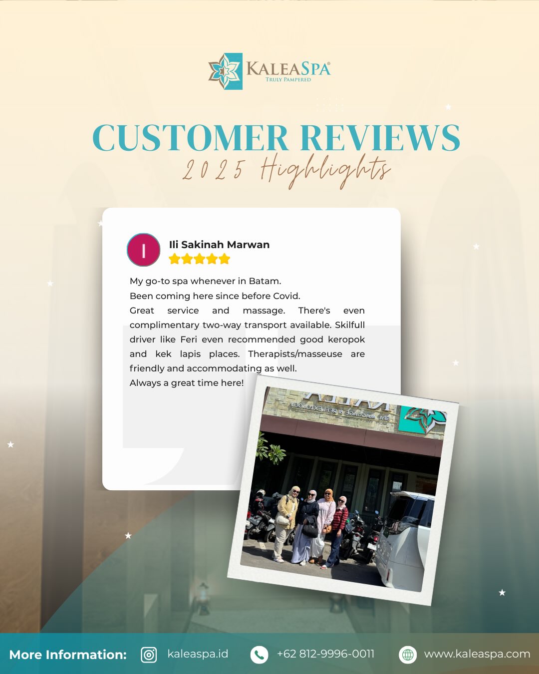Ili Sakinah Marwan review at Kalea Spa Batam